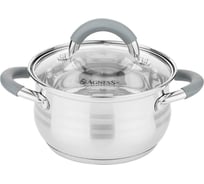Кастрюля Agness CLASSIC со стеклянной крышкой 2,6 л, 18x11,5 см 937-431
