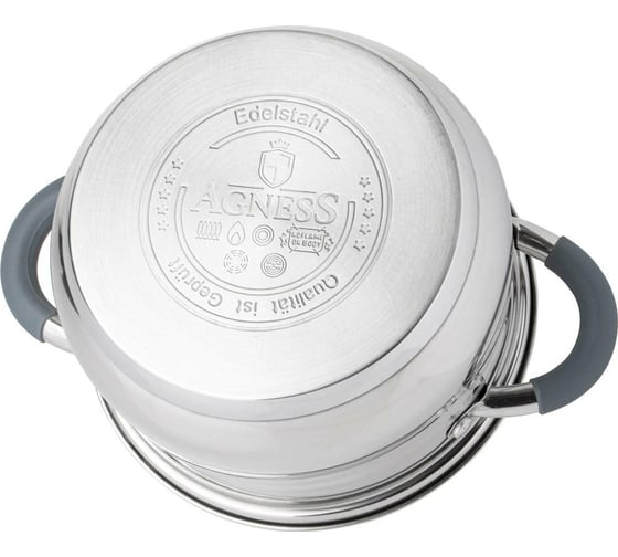 Кастрюля Agness CLASSIC со стеклянной крышкой 2,6 л, 18x11,5 см 937-431