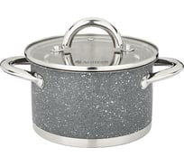 Кастрюля Agness МОНБЛАН со стеклянной крышкой, нержавеющая сталь, 2,5 л 18x10,5 см 937-311