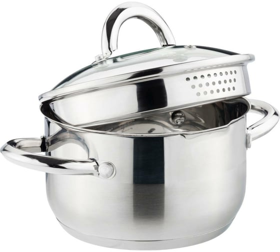 Кастрюля Agness PROFI HOME со стеклянной крышкой, 1,5 л 16x9.5 см 914-200