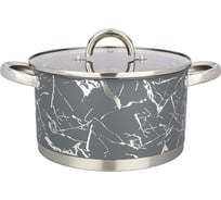 Кастрюля Agness FANTASY со стеклянной крышкой, нержавеющая сталь, 4,6 л 22x12 см 916-313