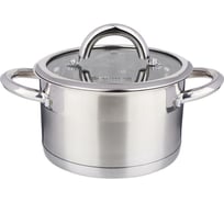 Кастрюля Agness со стеклянной крышкой, нержавеющая сталь 1,8 л 16x9,5 см 937-325