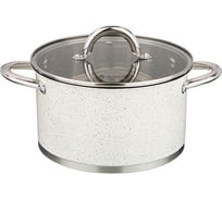 Кастрюля Agness АРКТИК со стеклянной крышкой, нержавеющая сталь, 3,5 л 20x11,5 см 937-317
