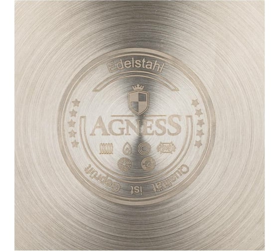 Кастрюля Agness FANTASY со стеклянной крышкой, нержавеющая сталь, 3,5 л 20x11 см 916-312