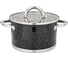 Кастрюля Agness BLACK MARBLE со стеклянной крышкой, нержавеющая сталь, 2,5 л 18x10,5 см 937-306 1