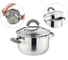 Кастрюля Agness PROFI HOME со стеклянной крышкой, 3 л 20x11.5 см цвет ручек кофейный 914-212 5