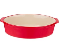 Блюдо для запекания и выпечки Agness овальное 32.5x22x8 см красное без декора 777-059