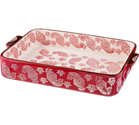 Блюдо для запекания и выпечки Agness прямоугольное 35x24x6 см красное 777-042 1