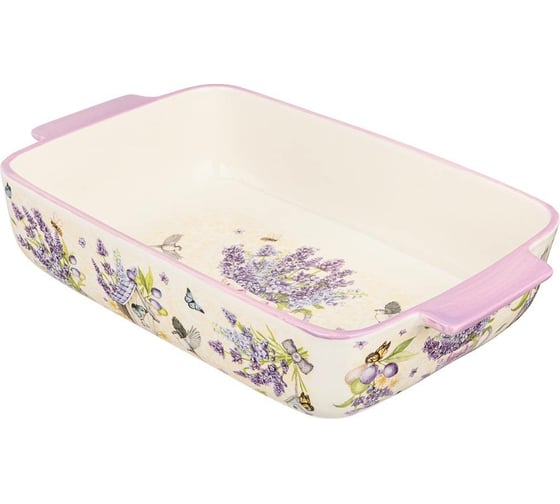 Блюдо для запекания Agness ЛАВАНДА прямоугольное 33.5x19.5x7.5 см 536-246 1