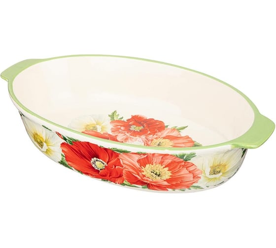 Блюдо для запекания Agness Маки овальное 36x20.5x7 см 536-270