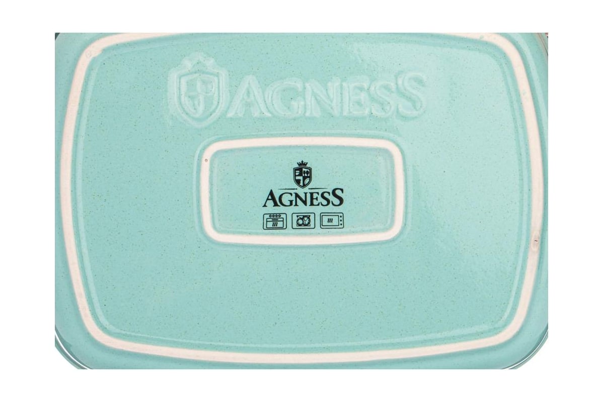 Блюдо для запекания Agness Modern Kitchen прямоугольное лазурное ...