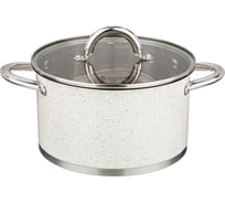Кастрюля Agness АРКТИК со стеклянной крышкой, нержавеющая сталь, 6 л 24x13,5 см 937-319
