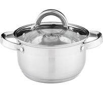 Кастрюля Agness CLASSIC со стеклянной крышкой 1,6 л, 16x9,5 см 914-220