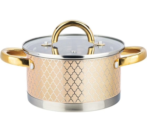 Кастрюля Agness со стеклянной крышкой, нержавеющая сталь, 3,5 л 20x11 см 916-328 1