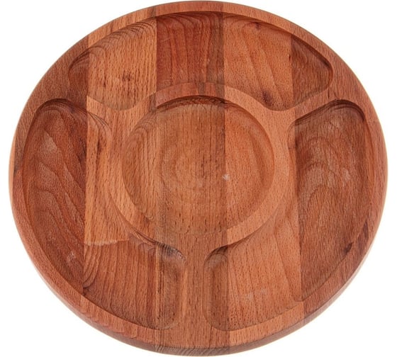Круглая менажница Agness NATIVE 4 секции, диаметр 25x2.0 см 896-102 1