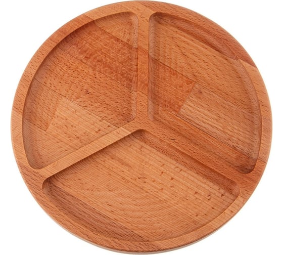 Круглая менажница Agness NATIVE 3 секции, диаметр 25x2.0 см 896-101 1