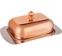Масленка Agness ROSSO с металлической крышкой, 19х12х7 см 912-024