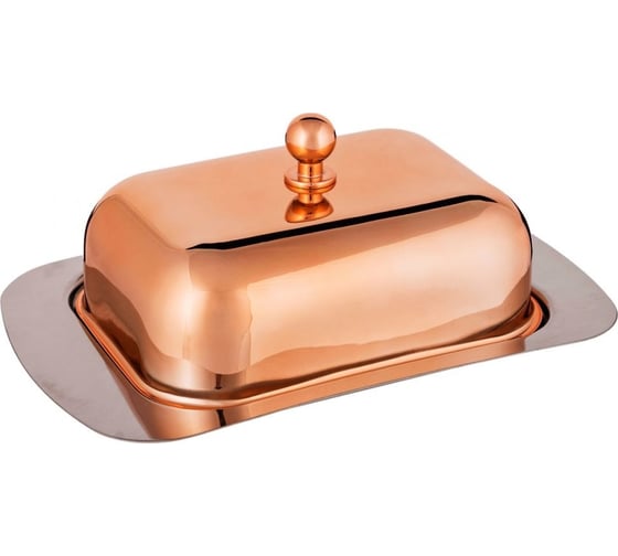 Масленка Agness ROSSO с металлической крышкой, 19х12х7 см 912-024 1