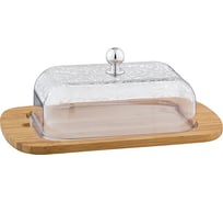 Масленка Agness с пластиковой крышкой, 19х12х7 см 912-018