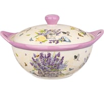 Форма для запекания Agness ЛАВАНДА с крышкой круглая 26.5x22x15.5 см 536-252