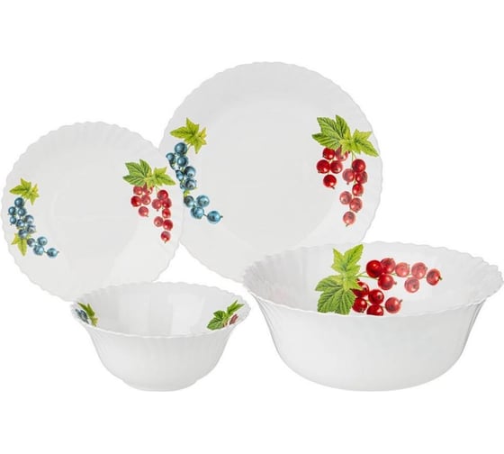 Столовый набор Agness BERRY MOOD 19 предметов, 25 см/20 см/15 см, 23 см 598-064 1
