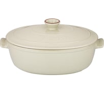 Форма для запекания Agness MODERN KITCHEN утятница овальная бежевая 5 л 39x24x18 см 777-097