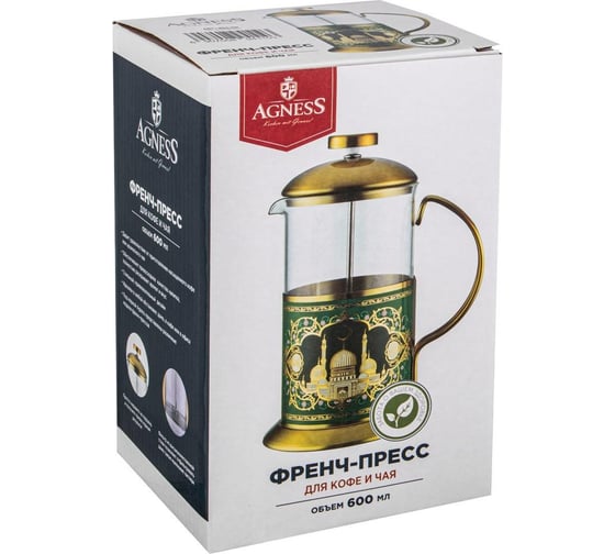 Френч-пресс Agness Сура 600 мл 894-110