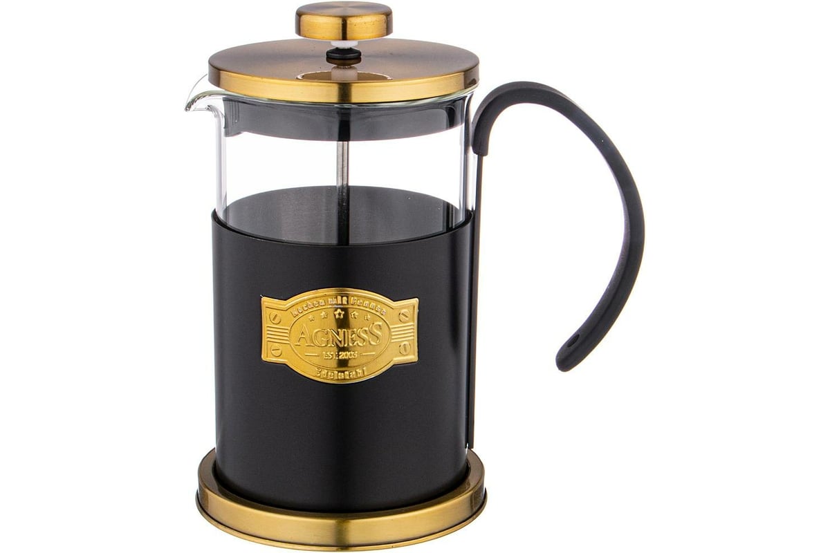 Френч-пресс Agness Черное Золото 600 мл 894-100 - выгодная цена, отзывы ...