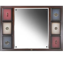 Настенное зеркало BOGACHO Пандора 2 коричневого цвета 71178/микс