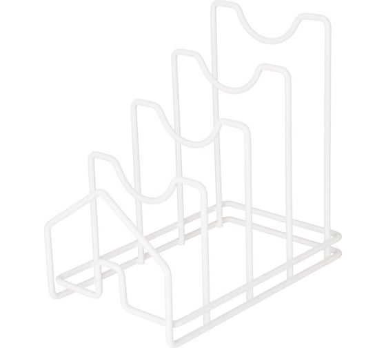 Подставка для крышек Agness 21x13x20 см, цвет: белый 768-730