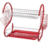 Подставка под посуду Agness RED STAR пластиковый поддон в комплекте, 40х24.5х38 см 917-017