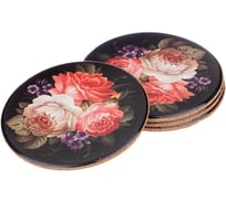 Комплект подставок Agness РОСКОШНЫЙ САД 4 шт, диаметр 9.5 см 898-126