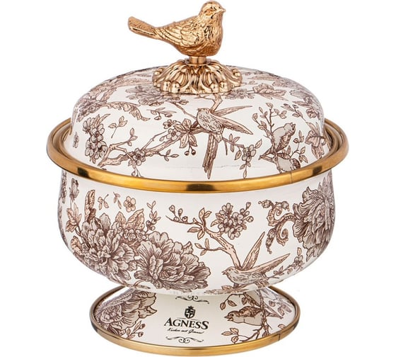 Эмалированная сахарница Agness ROYAL GARDEN 500 мл 950-094-1 1