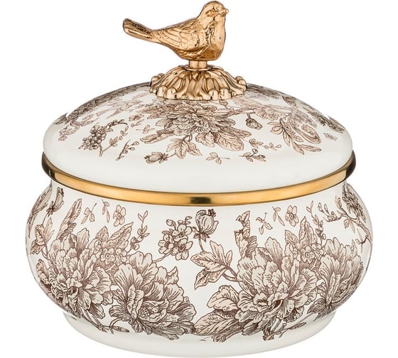 Эмалированная сахарница Agness ROYAL GARDEN 850 мл 950-093 1