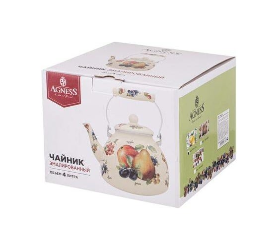 Эмалированный чайник Agness Фрукты 4 л 934-428