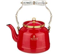 Эмалированный чайник Agness Тюдор со складывающейся ручкой, 2.5 л 950-236