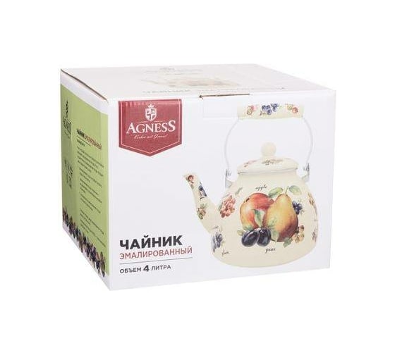 Эмалированный чайник Agness Ежевика 4 л 934-443