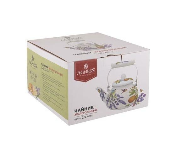 Эмалированный чайник Agness Прованс Лимоны 2.5 л 934-381