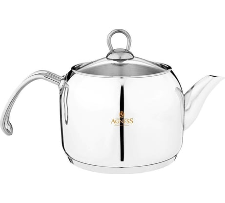 Чайник Agness PROFESSIONAL 2 л, хромникелевая нержавеющая сталь 18/10, индукционное дно 936-329