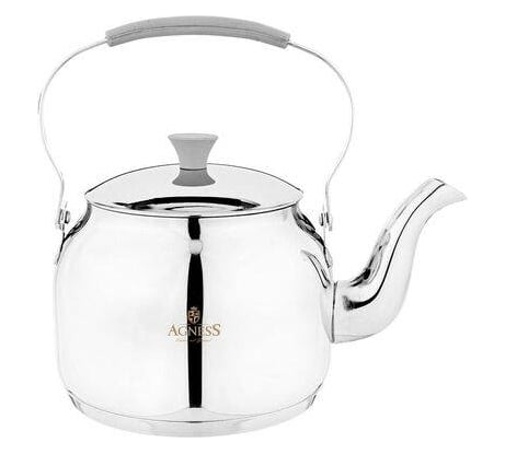 Чайник Agness PROFESSIONAL 2.5 л, хромникелевая нержавеющая сталь 18/10, индукционное дно 936-333