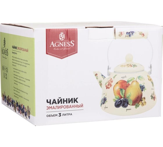 Эмалированный чайник Agness Ежевика 3 л 934-442