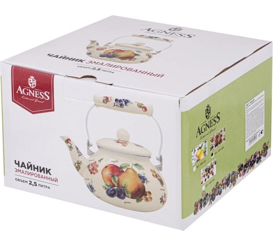 Эмалированный чайник Agness Фрукты 2.5 л 934-426