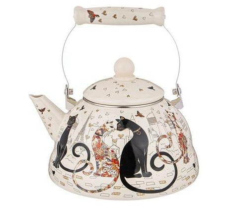 Эмалированный чайник Agness парижские коты 3 л 934-392