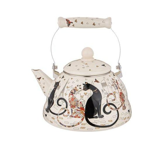 Эмалированный чайник Agness парижские коты 3 л 934-392