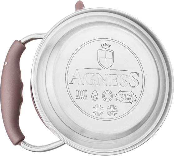 Чайник Agness с фильтром 1.2 л с индукционным капсульным дном и складывающейся ручкой 937-870