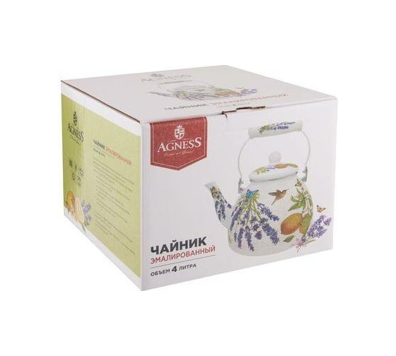 Эмалированный чайник Agness Прованс Лимоны 4 л 934-383