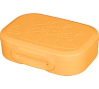 Ланч-бокс Пластишка Зайцы с морковкой, 180x130x50 мм, 0.98 л оранжевый 431316408