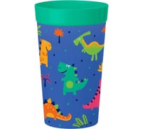 Детский стакан Пластишка с декором 380 мл зеленый 431322209