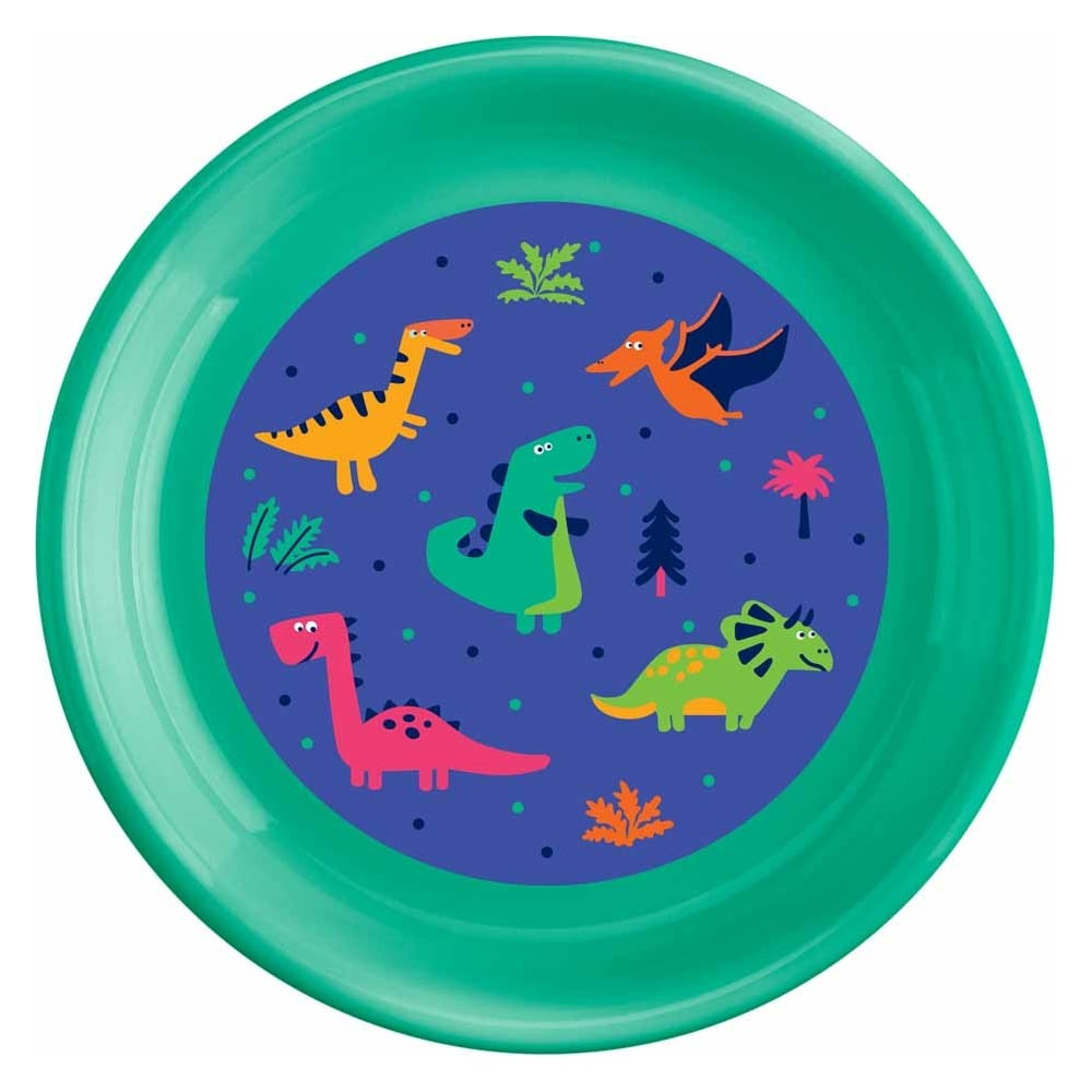 Глубокая детская тарелка Пластишка с декором 185 мм зеленый 431322409 ...