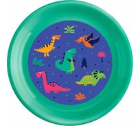 Глубокая детская тарелка Пластишка с декором 185 мм зеленый 431322409